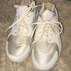 white Nike huaraches